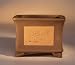 Bonsai Boy's Ceramic Bonsai Pot - Unglazed Square With Floral Etching