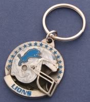 NFL Team Helmet Key Ring - Detroit Lions