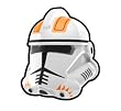 White Commander Cody Helmet - LEGO Compatible Minifigure Piece
