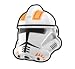 White Commander Cody Helmet - LEGO Compatible Minifigure Piece