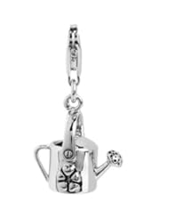 Best Gift for Mom, Sterling Silver Links Charm Watering Can with Lobster Clasp, Weight 4.1g, Width 11/16inch, Length 1 1/8 Inch