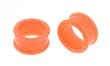 Silicon Double Flare Orange Plug - 3/4'' - Sold as a Pair