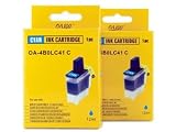 Compatible Brother LC41C Combo 2-Pack: 2 Cyan Ink Cartridges- OA100 Brand sold by Abacus24-7
