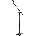 Pyle Universal Compact Microphone Stand - Mic Mount Holder Height Adjustment 19.0â€ to 26.0â€ Inch and Telescoping Boom Extension Adjustable Up to 16.0' w/ Knob Style Tension Lock Mechanism - PMKS7