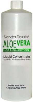 SLENDER RESULTS Aloe Vera Liquid Concentrate Body Wrap (32oz) Body Wrap &amp; Bath Soak for Soothing and Nourishing the Skin