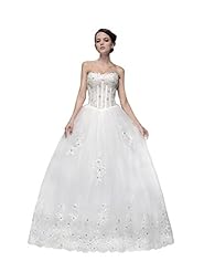 Sweetheart Natural   Waistline Tulle  Beaded Lace-Up  Applique Floor Length  Ball Gown  Dress With Rhinestones