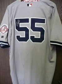 Matsui, Hideki Autographed/Hand Signed Yankees Authentic Jersey w/ 2003 Anniversary Patch