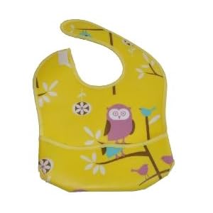 Jaq Jaq Bird Eco-friendly Smart Pocket Feeding Bib, Owls