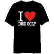 I Love Disc Golf Classic Sports Mens T-Shirt (Black, Sizes X-Small - XXX-Large)
