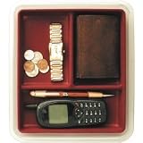 Velvet Jewelry Tray - Stacking Personal Valet (Burgundy) (1.5