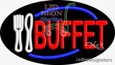 Buffet Neon Sign 17" Tall x 30" Wide x 3" Deep