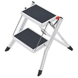Brand New. Hailo Mini Steel Folding Two Step Stool Single Sided Load Capacity 150kg Ref 4310 Mini K