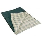 TAILS N TRAILS VOYAGER SLEEPING BAG 40"X52" BLUE PLAID