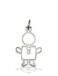 Mothers Day Jewelry Gift - Large Cookie Cutter Kids Mommys Boy Charm in Sterling Silver