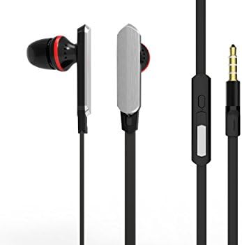 BYZ S1000 Stereo Earphone In-ear Headphones with Microphone and Volume Control Earbuds for Cellphones, Laptops, Tablets, 3.5mm Devices (Black)