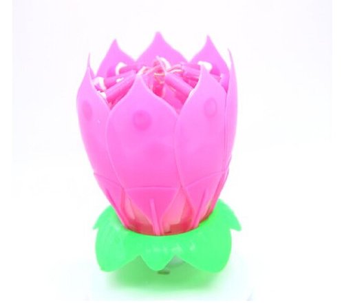 Liroyal 2 Pcs Pink Happy Birthday Candles - Color may vary