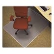 Lorell Products - Med Plush Chairmat, Rectangular, 46"x60", Clear - Sold as 1 EA - Chairmat is designed for medium plush pile carpets up to 1/2" thick including padding. Design works in the following work space configurations: writing table, desk, U-workstation, L-workstation and corner workstation. Textured top makes mat slip-resistant and scuff-resistant. Chairmat also features a studded back to hold mat in place and beveled edge for easy chair movement.