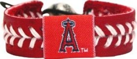 Los Angeles Angels MLB Team Color Baseball Seam Bracelet