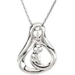 Sterling Silver Inspirational Blessings Child Mother Necklace