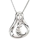 Sterling Silver Inspirational Blessings Child Mother Necklace