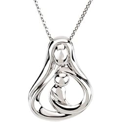 Sterling Silver Inspirational Blessings Child Mother Necklace