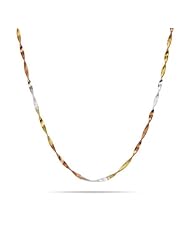 Sterling Silver Tri Tone Twist Chain