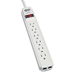 Tripp Lite TLP604TEL 6 Outlet Surge Protector 720 Joules Tel DSL
