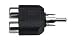 Electronics : Phono plug to 2 x Phono Sockets