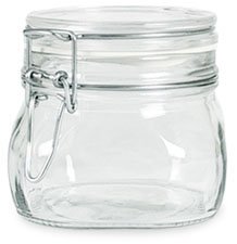 Bormioli Fido Clear Square Canning Jar .5 Liter
