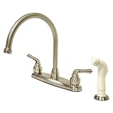 Satin Nickel Kitchen Faucet 4” Hole Installation