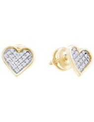 0.10CTW DIAMOND HEART EARRINGS