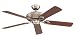 Ellington Fans 10320 Antique Nickel Motor with Mahogany and Ash Blades Beaufort 5 Blade 52 Ceiling Fan - Blades Included, Light Kit Adaptable