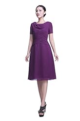 Chiffon/Silk Short Evening Dress/Mother-of-the-Bride Dress 