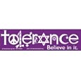2 TOLERANCE Bumper Stickers WONDERFUL MESSAGE!