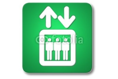 Wallmonkeys Peel and Stick Wall Decals - Piktogramm Flughafen: Elevator - 24W x 16H Removable Graphic