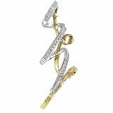 0.20Ct.T.W. Round Brilliant Cut Diamonds, 18Kt. Two Tone Gold. Diamond Fashion Pendant