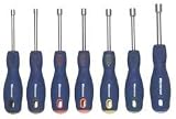 Westward 1CLN5 Hollow Shaft Nut Driver Set, 7 PC, Inches