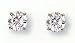 1.42ct Total Weight Round Brilliant Diamond Earrings Set In 14kt Gold. H Color SI1/2 Clarity