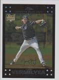 2007 Topps Chrome #279 Jamie Vermilyea RC - Toronto Blue Jays - Rookie Baseball Card - Mint Condition - Shipped In Protective Display Case !