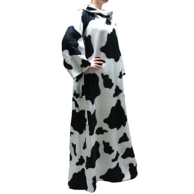 Linens Limited Adult Fleece Snuggle Wrap Blanket, Cow