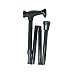 Duro-Med Adjustable Folding Cane with Carrying Case, Black