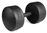 York “Legacy“ Solid Round Professional Dummbell - Black 70 lb