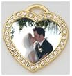 Custom Photo Pendant - Heart Photo Pendant *Gold Cubic* Created From Your Favorite Photo