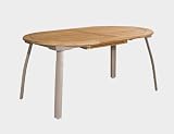 Siena Garden Art Tisch 170/220x100 cm Teak FSC100% Tischplatte Gestell: champagner