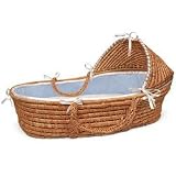 Blue Waffle Honey Moses Basket with Hood