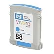 HP No. 88 Cyan Ink Cartridge with Vivera Ink For Officejet Pro K550 Series Printers 620 Page 1 x Cyan C9386AN#140