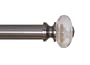 House Parts 24"-48" Platinum Clear Glass Window Treatment Rod Set