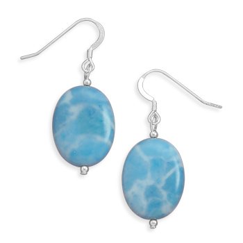 Larimar Bead Earrings