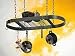 Kitchen & Housewares : Hammered Steel Oval Pot Rack with Grid - Hammered Steel