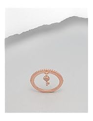 Key CZ Ring In 92.5 Sterling Silver